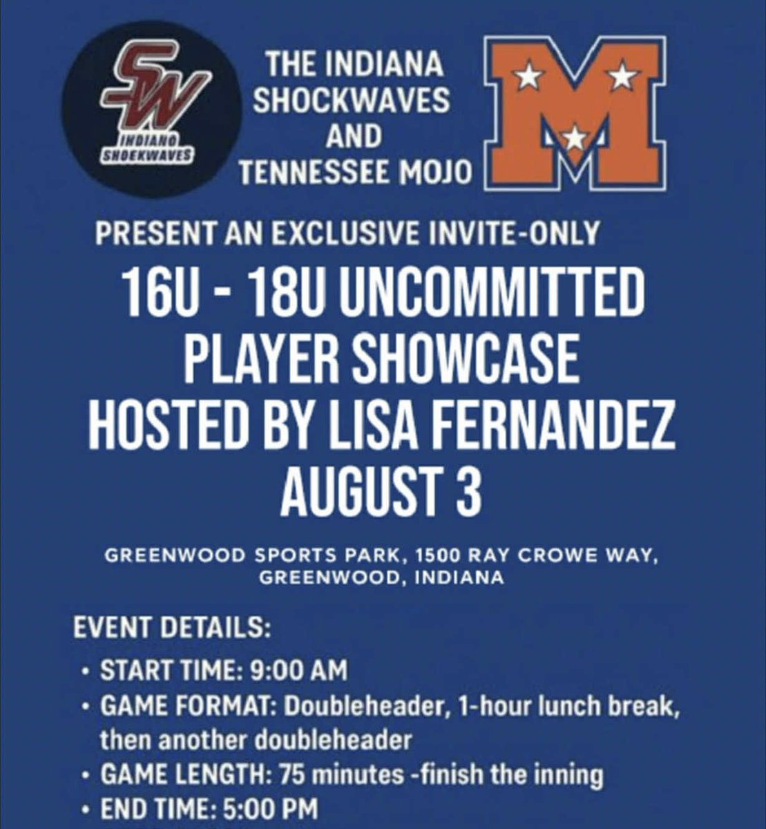 College Bound Jocks (@collegebdjocks) on Twitter photo Excited to be bringing a team of CBJ girls to this awesome event hosted by Lisa Fernandez. Thank you <a href="/ShockwavesG/">Indiana Shockwaves Grayson</a> for including us. Coaches come check out these 12 players…you won’t regret it I can assure you that. <a href="/paigenicole2027/">Paige Luneack</a> <a href="/Haileywetherby/">Hailey Wetherby</a> <a href="/mbareman22/">Makenna Bareman</a> <a href="/eastonlavery21/">Easton Lavery ‘27</a> Excited to be bringing a team of CBJ girls to this awesome event hosted by Lisa Fernandez. Thank you <a href="/ShockwavesG/">Indiana Shockwaves Grayson</a> for including us. Coaches come check out these 12 players…you won’t regret it I can assure you that. <a href="/paigenicole2027/">Paige Luneack</a> <a href="/Haileywetherby/">Hailey Wetherby</a> <a href="/mbareman22/">Makenna Bareman</a> <a href="/eastonlavery21/">Easton Lavery ‘27</a>