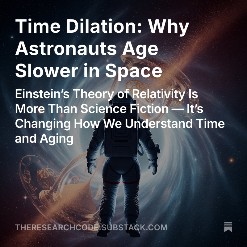 TheResearchCode's tweet image. Astronauts Actually Age Slower in Space??
Einstein's "crazy" theory of relativity isn't just science fiction—it's measurably changing how astronauts age, and it's affecting technology you use every single day.
The incredible truth:
· NASA's Scott Kelly aged 0.01 seconds less…