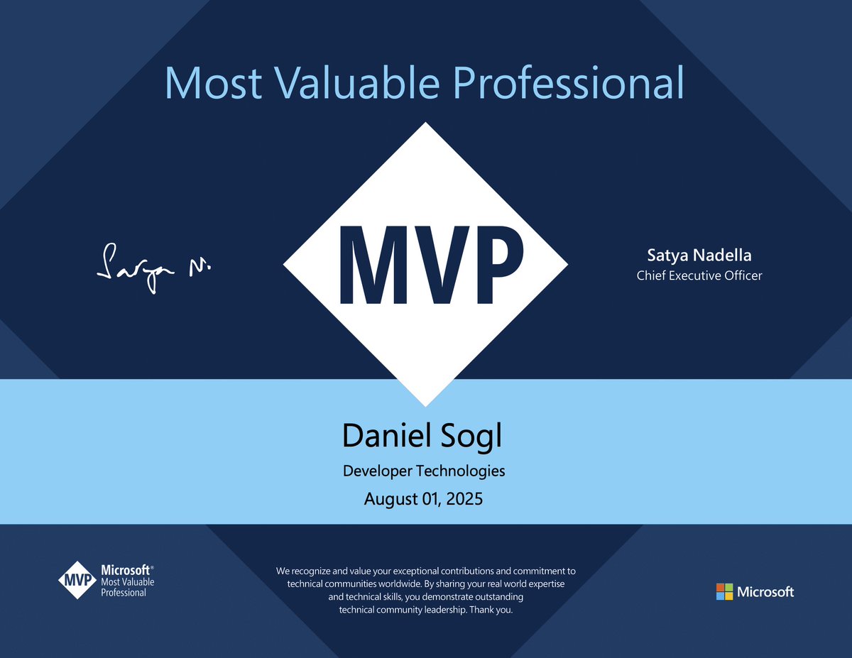 Just got awarded as a Microsoft MVP in Developer Technologies (Web Dev)!

Let’s keep pushing what’s possible with Angular and Generative AI.