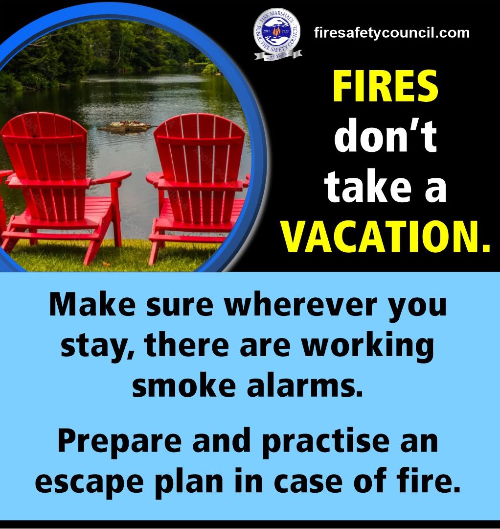 Heading out for the long weekend? 🔥 Fires don’t take a vacation — even if you do.
Before you settle into your getaway, make sure smoke alarms are working and everyone knows the escape plan.
