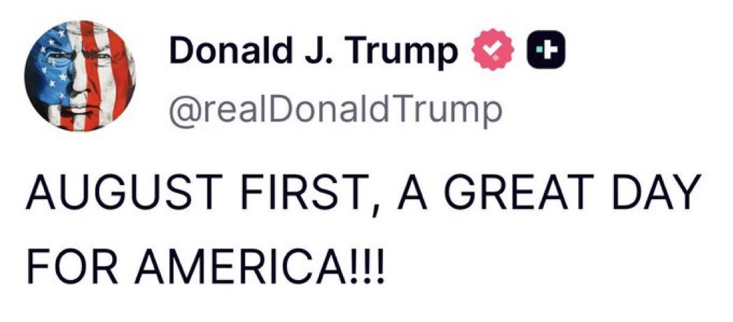 MAGA Jersey Girl (@lainie19148) on Twitter photo A great day for America 🇺🇸 a bad day for a country who refused a trade deal with <a href="/POTUS/">President Donald J. Trump</a> ! 😂 A great day for America 🇺🇸 a bad day for a country who refused a trade deal with <a href="/POTUS/">President Donald J. Trump</a> ! 😂