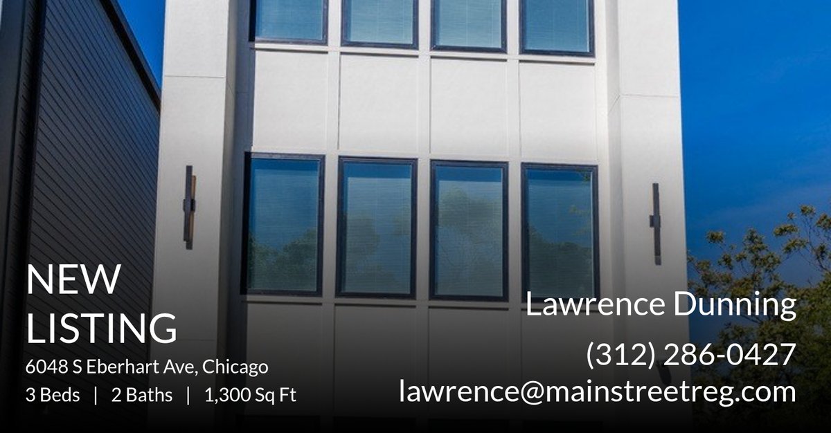 MainStreetREG's tweet image. 📍 New Listing 📍 Take a look at this fantastic new property that just hit the market located at 6048 S Eberhart Ave 3 in Chicago. Reach out here or at (312) 286-0427 for more information

Main Street Real Estate Group 
info... homeforsale.at/6048_S_EBERHAR…