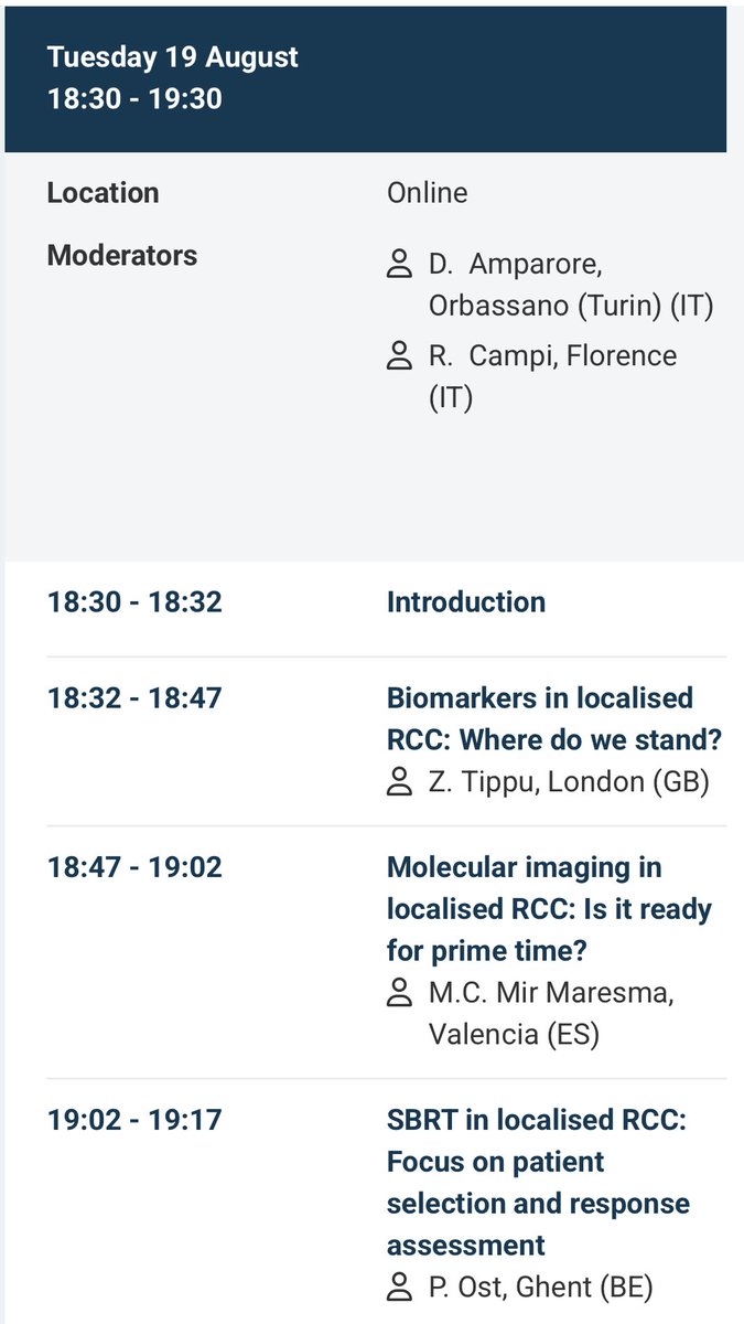 EAU-YAU Renal Cancer Working Group (@eauyau_renalca) on Twitter photo 📢 Don’t miss the next <a href="/Uroweb/">European Association of Urology (EAU)</a>inar on innovations in localized RCC!
🧬 Biomarkers, 🎯 SBRT, 🧠 molecular imaging – the future of RCC care.
🗓️ Tue, 19 Aug 2025 | 🕒 18:30 CEST
🔗 Pre-register now: uroweb.org/education-even…
@Uroweb <a href="/UrowebESU/">European School of Urology (EAU ESU)</a> 📢 Don’t miss the next <a href="/Uroweb/">European Association of Urology (EAU)</a>inar on innovations in localized RCC!
🧬 Biomarkers, 🎯 SBRT, 🧠 molecular imaging – the future of RCC care.
🗓️ Tue, 19 Aug 2025 | 🕒 18:30 CEST
🔗 Pre-register now: uroweb.org/education-even…
@Uroweb <a href="/UrowebESU/">European School of Urology (EAU ESU)</a>