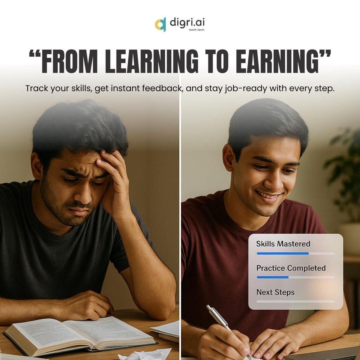 digridotai's tweet image. 🎯 Track your skills, get instant feedback, and stay job-ready with every step.
Because placements don’t come from theory — they come from practice.
Ready to transform your learning journey? Visit digri.ai and unlock your potential today!
#LearnToEarn