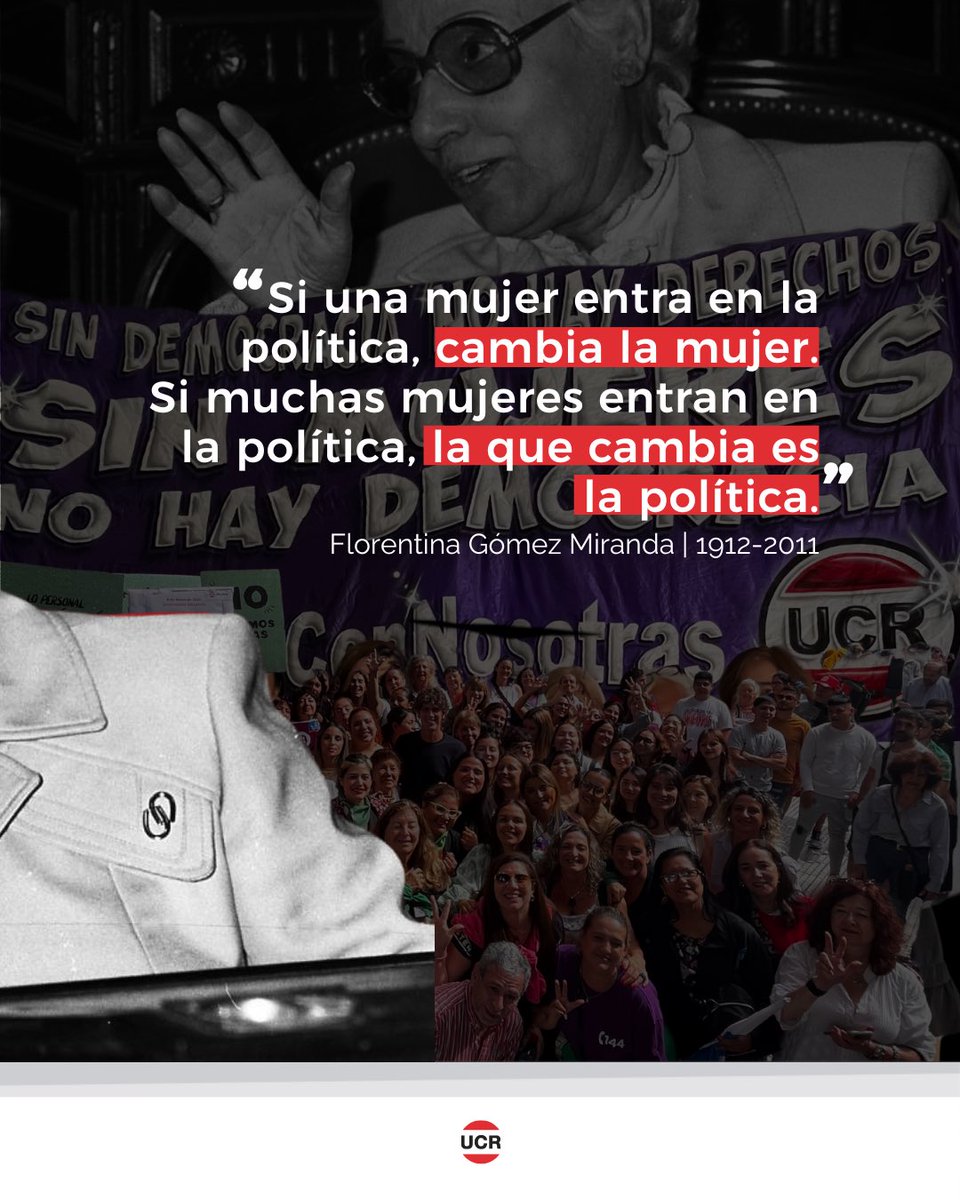 A todas las militantes de la Unión Cívica Radical, gracias por comprometerse a la idea de caminar hacia una Argentina moderna y de iguales.