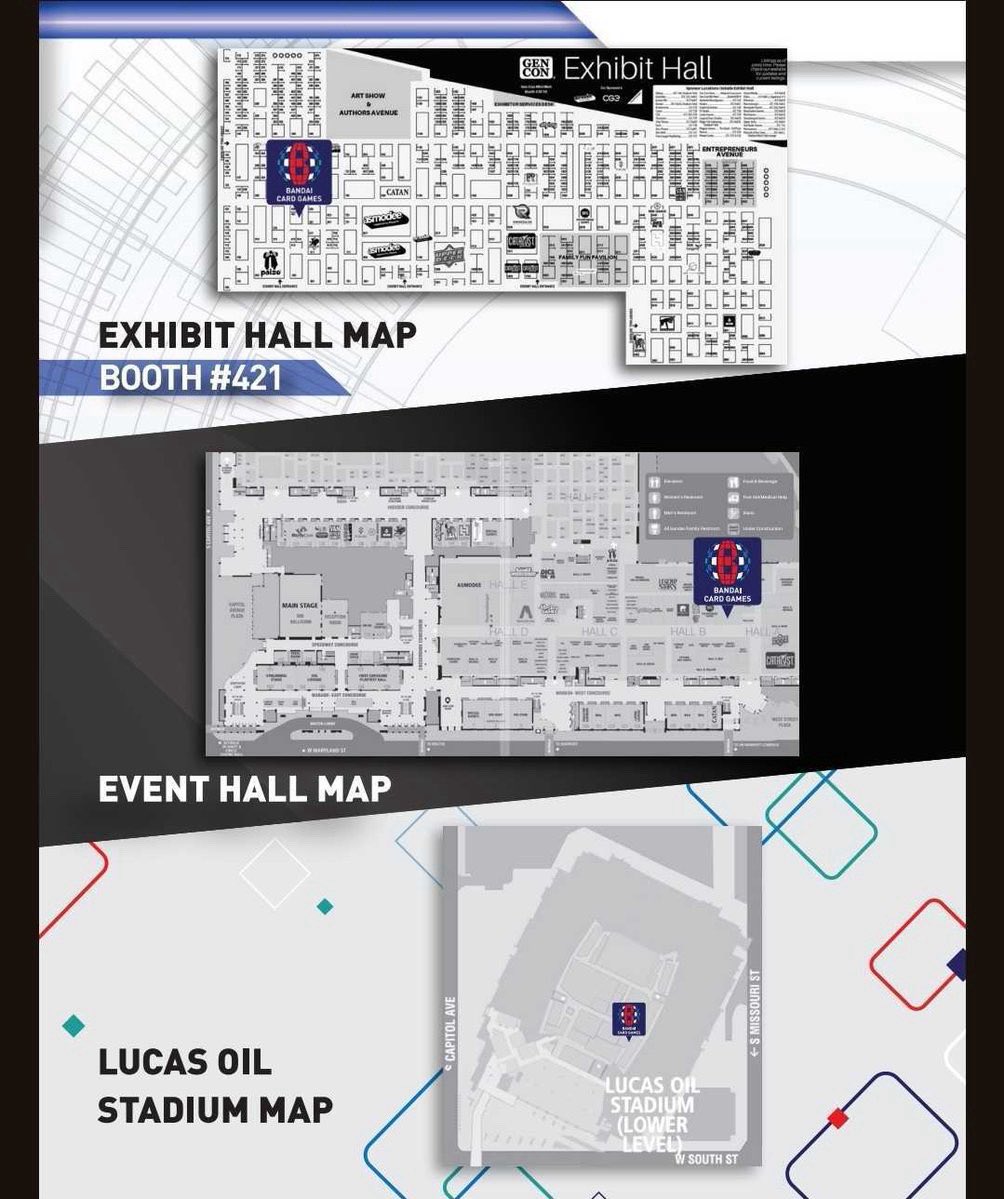 GUNDAM_GCG_ENG's tweet photo. Good morning from Gen Con 2025!
We’re thrilled to welcome everyone to Booth 421 &amp; ICC Hall B.
Stop by to experience our latest releases!!

#gundam #GundamCardGame #gencon2025 #GenCon https://t.co/qWNnBsreGQ