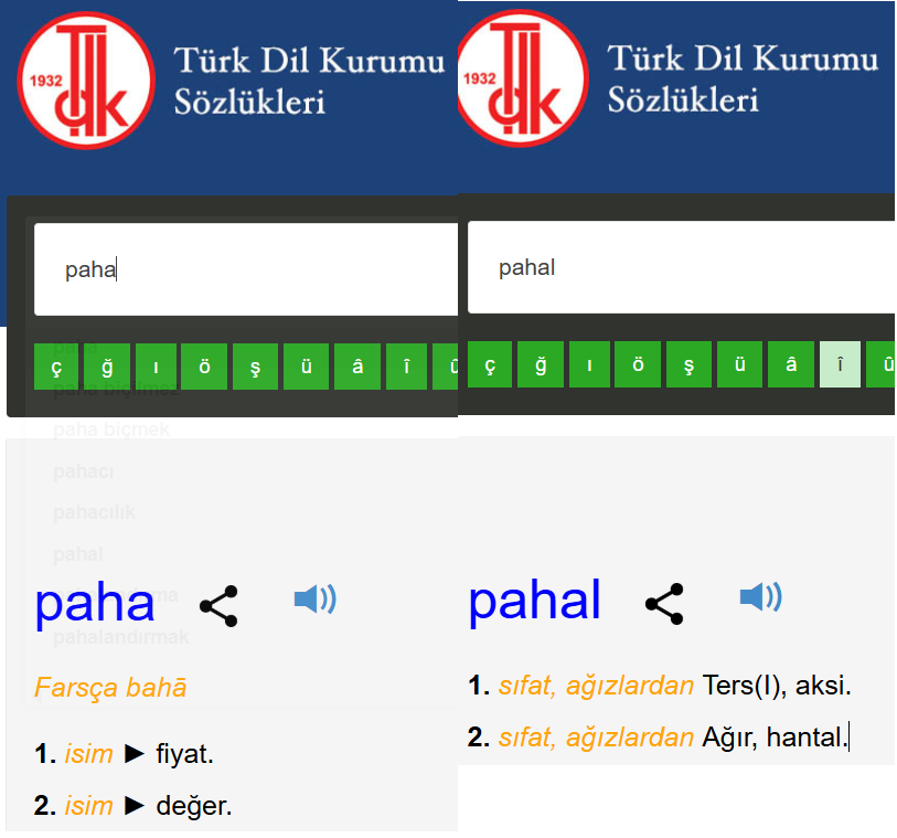 turxborg's tweet photo. "Pahalı" (yüksek fiyatlı) yerine konuştuğunuz gibi"pahaLLı" diye yazıyorsanız lütfen düzeltin, çünkü anlamı aynı değil. Herkes dilediği şiveyle konuşur ama yazı dilimiz bir olsun. https://t.co/1BkcPNKa9g