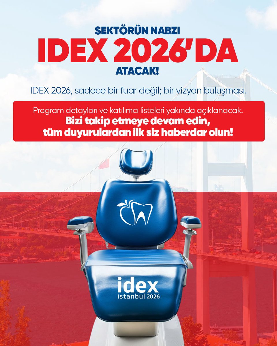 🔍 Sektörün Nabzı IDEX 2026’da Atacak!
 IDEX 2026, sadece bir fuar değil; bir vizyon buluşması.
 📅 Program detayları ve katılımcı listeleri yakında açıklanacak.
 📲 Bizi takip etmeye devam edin, tüm duyurulardan ilk siz haberdar olun!