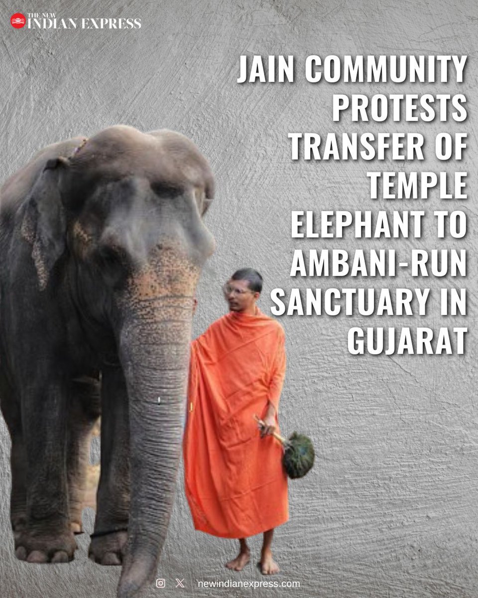 Jain community in Maharashtra and Karnataka has expressed strong opposition to the relocation of a temple elephant named Madhuri, also known as Mahadevi, from the Nandani Mutt in Kolhapur to the Vantara animal rescue centre in Gujarat, operated by Anant Ambani.

Although the
