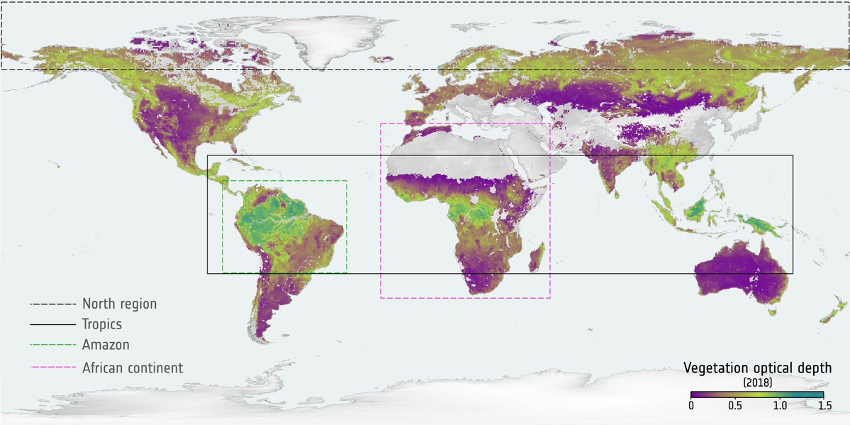 When stepping outside your comfort zone pays off:
<a href="/esa/">European Space Agency</a>’s SMOS mission—originally designed to measure soil moisture and ocean salinity—is now helping estimate forest biomass using vegetation optical depth (VOD).

Combined with ESA's Biomass mission and ground data, SMOS is filling