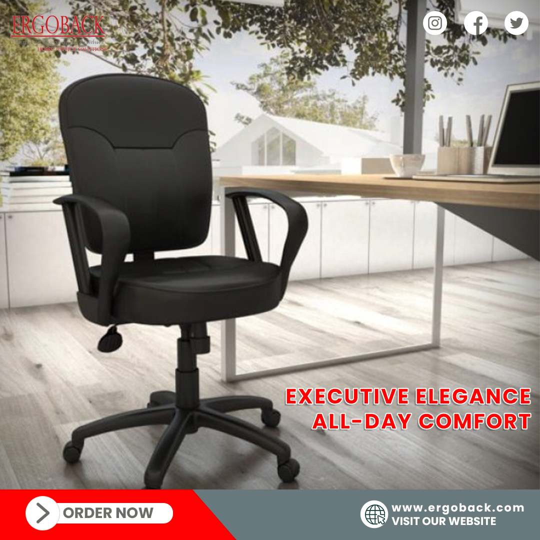 ergoback's tweet image. Upgrade your workspace with comfort and style!
ErgoBack Boss Black Leather Task Chair with Loop Arms is built for productivity and elegance.

🛒 Order now: shorturl.at/yDyec

#ErgoBack #OfficeChair #TaskChair #WorkspaceEssentials #ErgonomicChair