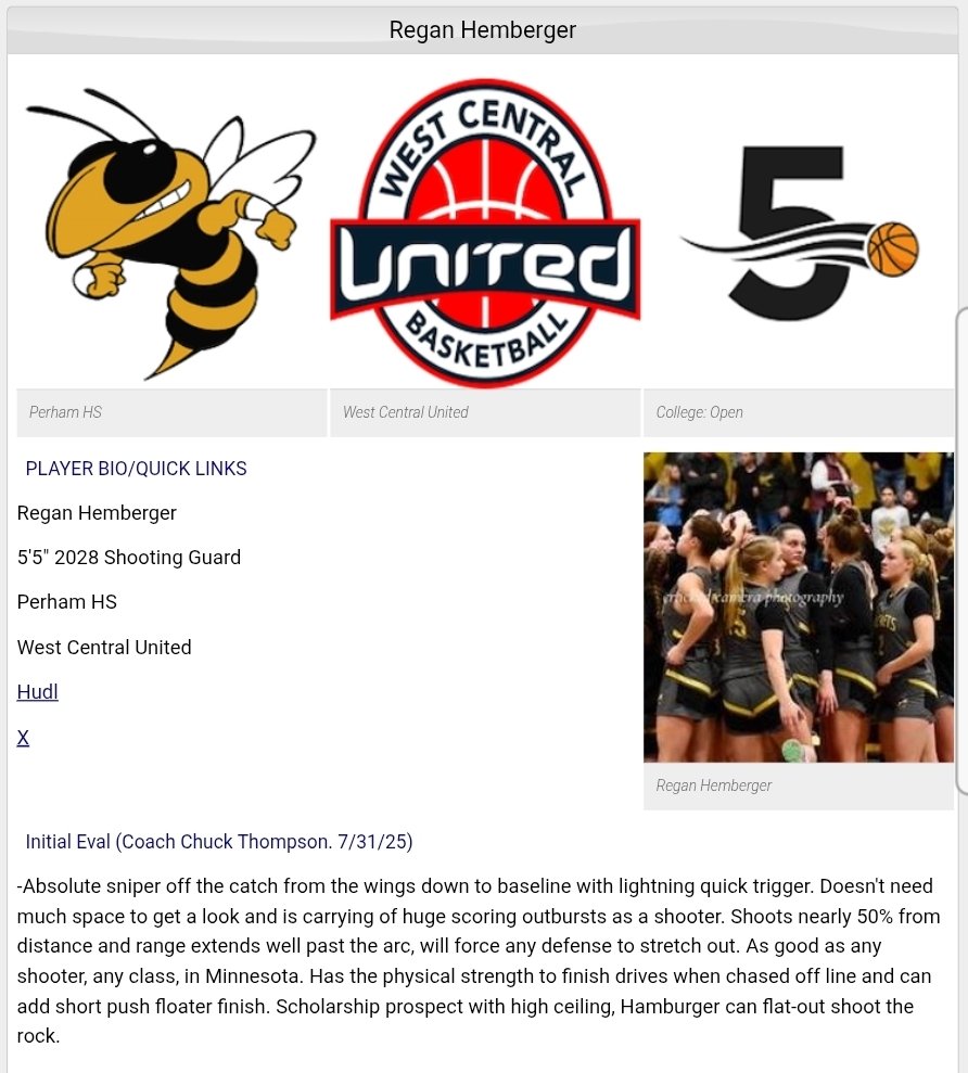 Regan (@hembergerregan) on Twitter photo Thank you for watching film and for the evaluation <a href="/FiveStateHoops/">Chuck Thompson</a>, I appreciate it! Love our teams! <a href="/JakeSmith232/">jake smith</a> <a href="/WCUgirlshoops/">West Central United Girls</a> <a href="/CoachTJSuper/">Coach Super</a> <a href="/PerhamGBB/">Perham Girls Basketball</a> Thank you for watching film and for the evaluation <a href="/FiveStateHoops/">Chuck Thompson</a>, I appreciate it! Love our teams! <a href="/JakeSmith232/">jake smith</a> <a href="/WCUgirlshoops/">West Central United Girls</a> <a href="/CoachTJSuper/">Coach Super</a> <a href="/PerhamGBB/">Perham Girls Basketball</a>