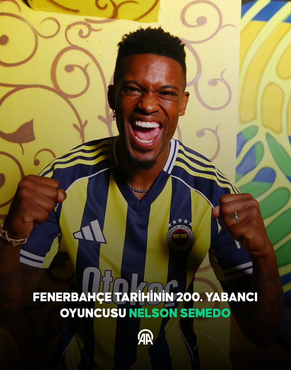 🟡 🔵 Fenerbahçe'nin transferini duyurduğu Portekizli futbolcu Nelson Semedo, sarı-lacivertli kulübün tarihindeki 2⃣0⃣0⃣. yabancı oyuncu oldu v.aa.com.tr/3648049