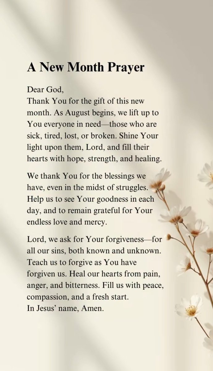 A new month prayer