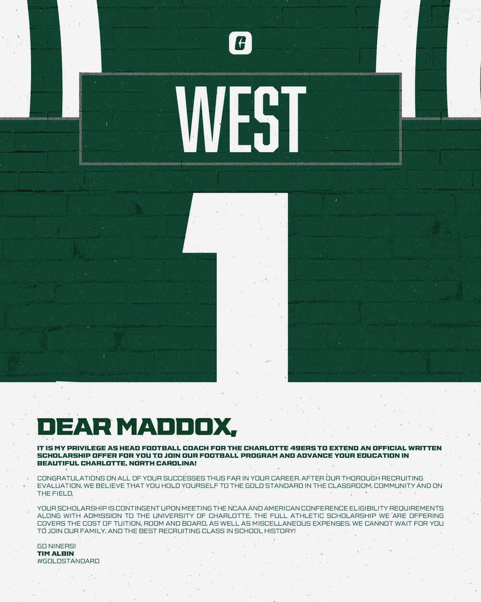 Maddox West 🏆 (@maddox_west8) on Twitter photo Blessed is an Understatement! <a href="/CoachAlbin/">Tim Albin</a> <a href="/CoachNardo27/">Bryan Nardo</a> <a href="/CLT_Gridiron/">CLT Gridiron</a> <a href="/CharlotteFTBL/">Charlotte Football</a>
#GloryToGod Blessed is an Understatement! <a href="/CoachAlbin/">Tim Albin</a> <a href="/CoachNardo27/">Bryan Nardo</a> <a href="/CLT_Gridiron/">CLT Gridiron</a> <a href="/CharlotteFTBL/">Charlotte Football</a>
#GloryToGod