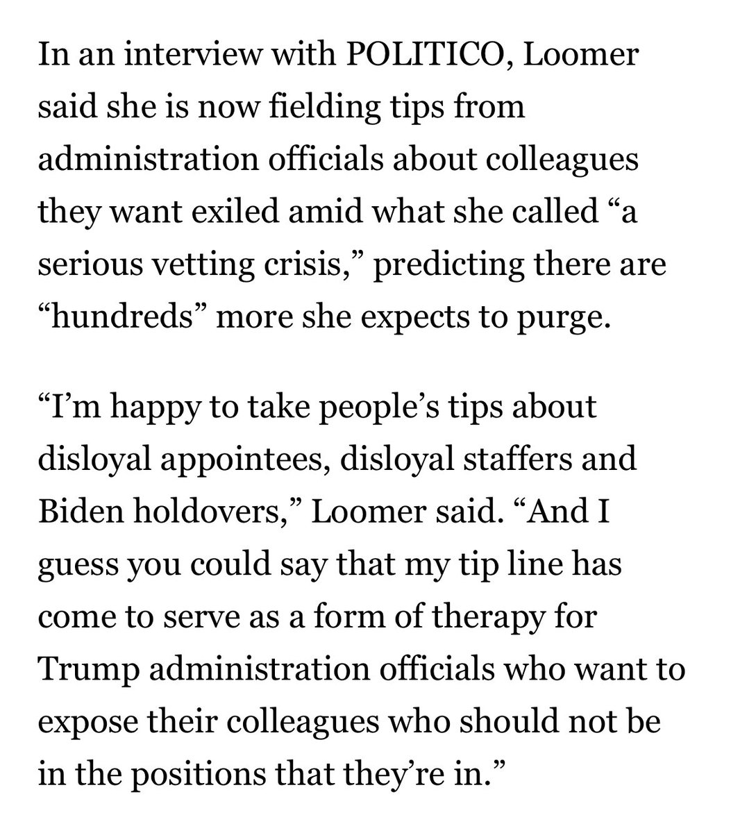 Adam Wren (@adamwren) on Twitter photo New: <a href="/LauraLoomer/">Laura Loomer</a> says she’s now getting tips from inside the Trump administration about people they want purged.
W/ <a href="/EliStokols/">Eli Stokols</a>, <a href="/benjohansen3/">Ben Johansen</a> and <a href="/MyahWard/">Myah Ward</a> New: <a href="/LauraLoomer/">Laura Loomer</a> says she’s now getting tips from inside the Trump administration about people they want purged.
W/ <a href="/EliStokols/">Eli Stokols</a>, <a href="/benjohansen3/">Ben Johansen</a> and <a href="/MyahWard/">Myah Ward</a>