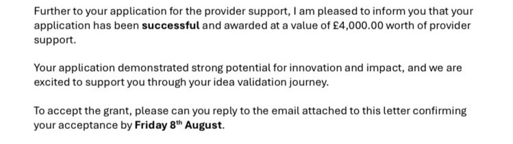 LevstaD20's tweet image. Big news: I’ve been awarded a tech grant for @complyaieurope ! 😭🥳
Incredibly grateful for the support — this means a lot.
Excited for what’s ahead and ready to build. Let’s get to work 💻🚀
#TechGrant #Milestone #Grateful #indiehackers #startupjourney