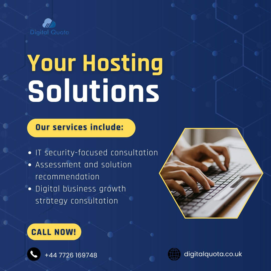 DigitalQuota's tweet image. Secure. Scalable. Strategic.
Need reliable hosting solutions tailored to your business goals? We’ve got you covered! 
#Digitalquota #ITServices #ITconsultingservice #HostingSolutions #informationtechnology #ITSolutions #BusinessSupport #techsupport #ScalableIT #SecureHosting