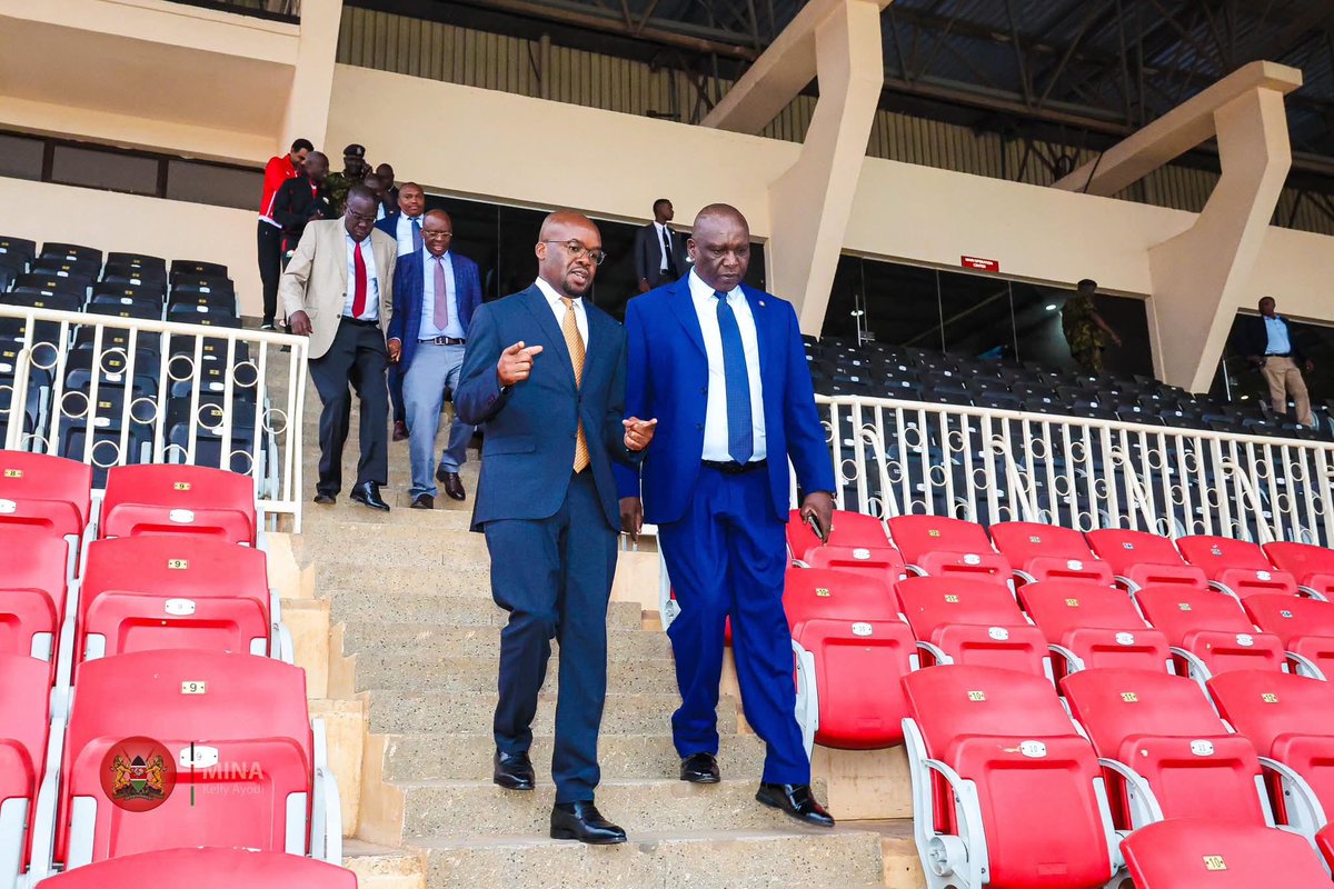 PeterKariukiKE's tweet photo. PS Raymond Omollo, PS Sports Elijah Mwangi & IG Kanja led the final stadium inspection today. Kenya is ready. Security. Coordination. Confidence.
#SecureTheGame
#KasaraniRoars CHAN 2024
Africa IsComing Home
@ray_omollo https://t.co/K6BmNSUxxA