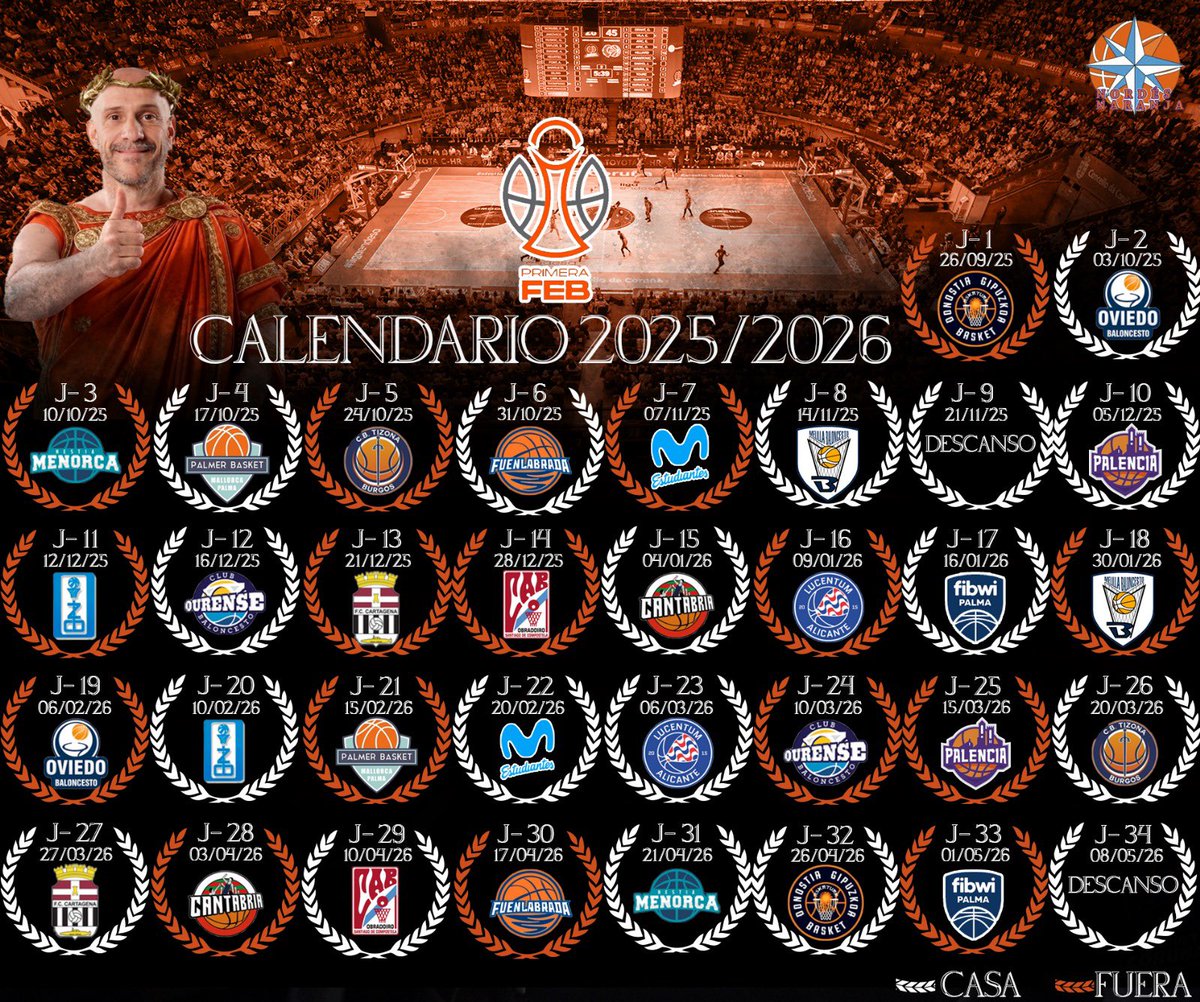 Rubén Orgeira (@ryderbabel) on Twitter photo ¡El calendario romano! De la mano de Carles Marco, estas serán las batallas que tendrá el <a href="/basquetcoruna/">Leyma Basquet Coruña 🍊</a> esta temporada.
Trabajo realizado para los compañeros de <a href="/NaranjaNordes/">Nordés Naranja 🍊</a> <a href="/CompeticionFEB/">CompeticionesFEB</a> ¡El calendario romano! De la mano de Carles Marco, estas serán las batallas que tendrá el <a href="/basquetcoruna/">Leyma Basquet Coruña 🍊</a> esta temporada.
Trabajo realizado para los compañeros de <a href="/NaranjaNordes/">Nordés Naranja 🍊</a> <a href="/CompeticionFEB/">CompeticionesFEB</a>