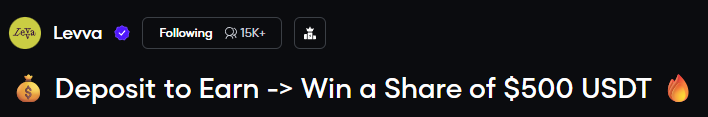 🚀 Levva x Galxe Campaign Is Live!

Levva 2.0 Beta is here - AI-powered Smart Vaults that do the work for you. No lockups. No strategy risk. Just effortless DeFi.

Join our $500 USDT giveaway on Galxe:
✅ Follow <a href="/levva_fi/">Levva</a> 
✅ Deposit 50+ USDC into any Levva 2.0 Smart Vault

🎯 50