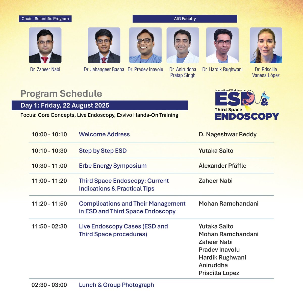 AIGHospitals's tweet image. AIG Hospitals is coming up with a dedicated International Workshop on #ESD and #ThirdSpace #Endoscopy on 22 &amp;amp; 23rd August. A great learning opportunity for all who wants to enhance their skills in these advanced GI endoscopic procedures with LIVE demonstrations, hands-on, and…