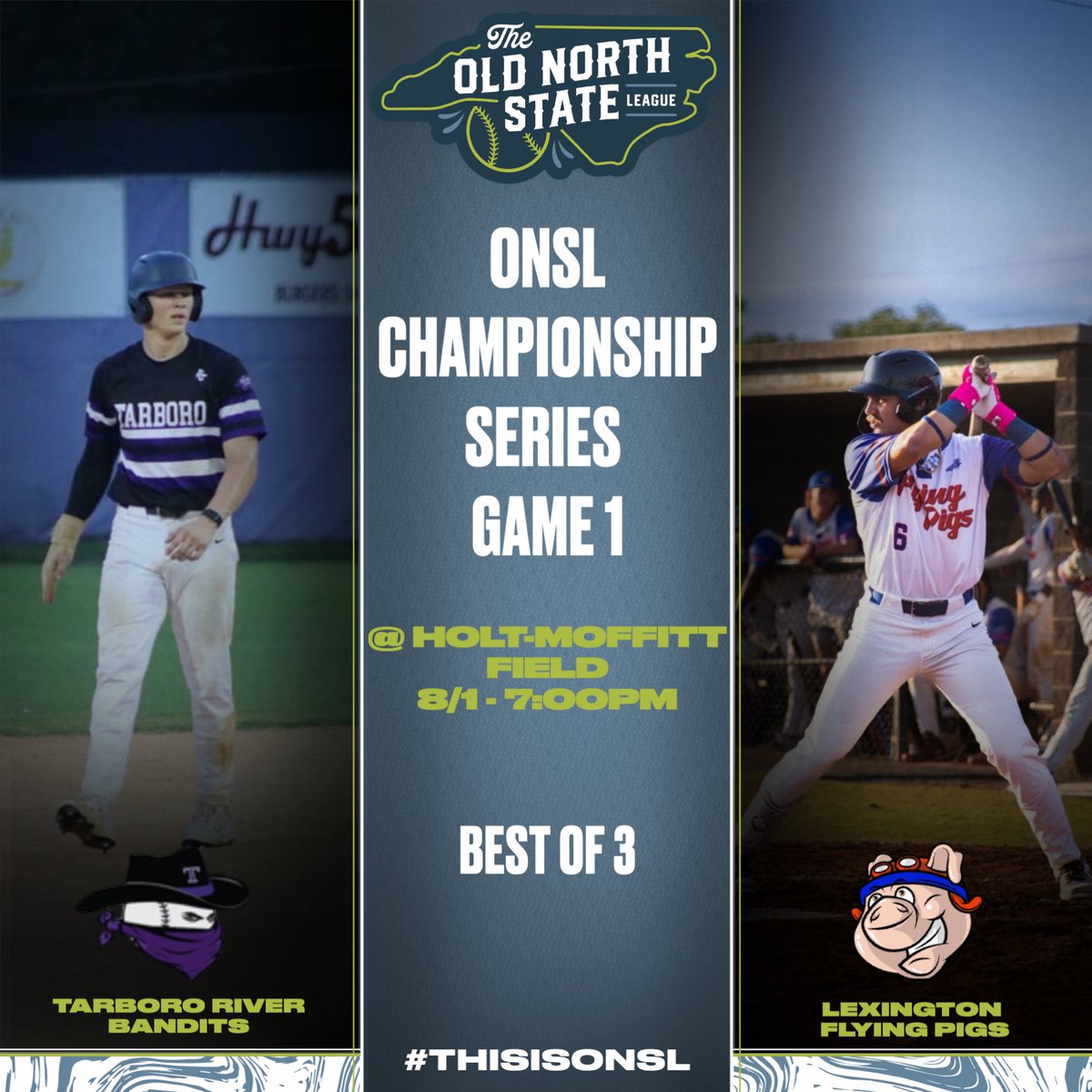 CHAMPIONSHIP GAMEDAY

We are at the final step on the quest to ONSL glory. Lexington hosts Tarboro in game one of the championship! Who will take game one?

Visit either team's page to purchase tickets or stream the game live at the link in our bio!

#ThisIsONSL #SummerStartsHere