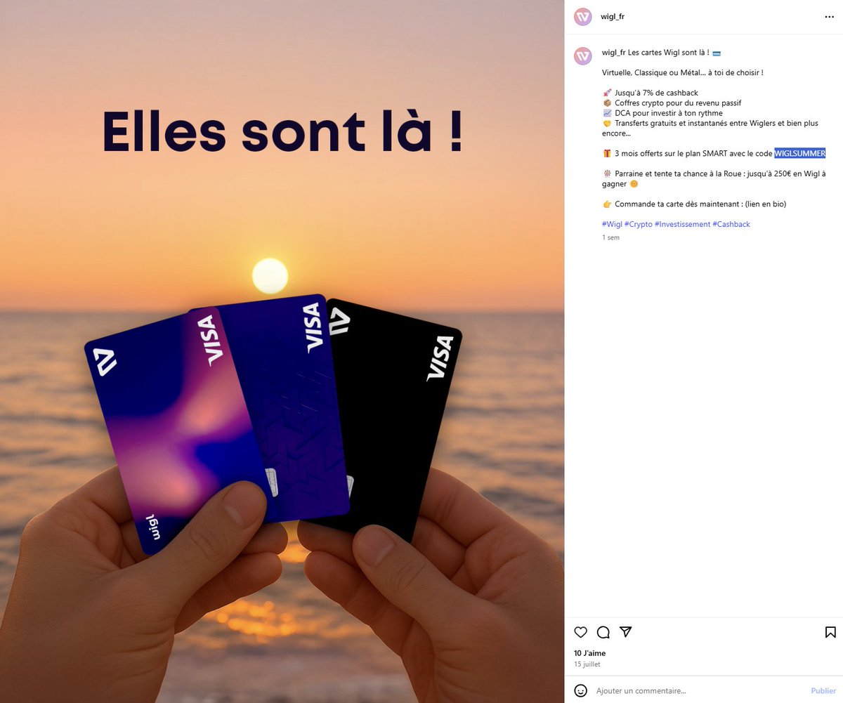 GoldiLeRat's tweet photo. C'est l'été, il fait beau, il fait chaud, vous dépensez votre argent.
Mais... Pourquoi ne vas avoir jusqu'à 7% de cashback sur vos dépenses ? et oui c'est possible grâce à @WiglApp 
3 mois du plan smart offert (sois 4.99€x3) pour profiter cet été avec le code WIGLSUMMER #France https://t.co/yWy3P8jg2d