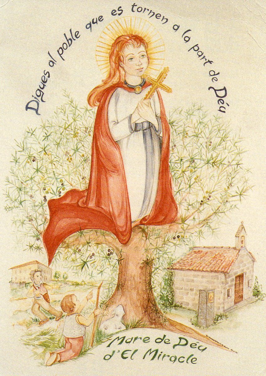 😇 #Santoral 3/8/25. Abibó, Asprèn, Ermel, Gamaliel, Gustau, Nicodem, Cira, Lídia. Mare de Déu del Miracle (Riner, Solsona)