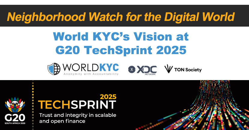 WinstantTech's tweet image. 🚀 At #G20TechSprint2025, World KYC introduced an “economy of trust” to combat identity fraud, scams, and counterfeiting with decentralized identity and fraud prevention tech.
🔗 Full article: worldkyc.com/en/blog/vision… 
 #EconomyOfTrust #BISInnovationHub #BlockchainForGood