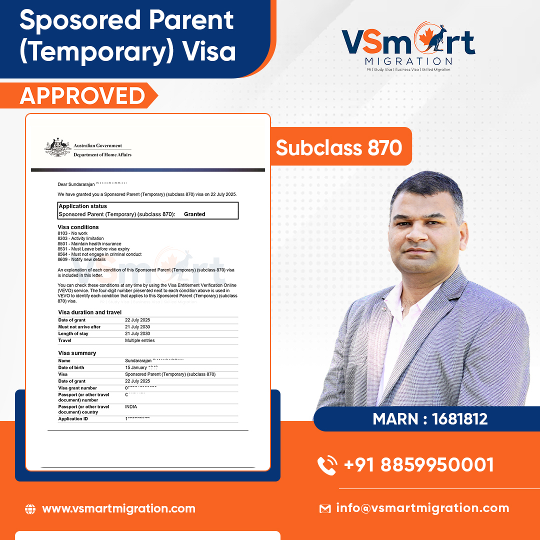 vsmartmigration's tweet photo. Exciting news from 𝐕𝐒𝐦𝐚𝐫𝐭 𝐌𝐢𝐠𝐫𝐚𝐭𝐢𝐨𝐧 – We’re thrilled to announce the successful grant of 𝐒𝐮𝐛𝐜𝐥𝐚𝐬𝐬 𝟖𝟕𝟎 𝐒𝐩𝐨𝐧𝐬𝐨𝐫𝐞𝐝 𝐏𝐚𝐫𝐞𝐧𝐭 (𝐓𝐞𝐦𝐩𝐨𝐫𝐚𝐫𝐲) 𝐕𝐢𝐬𝐚𝐬  𝐈𝐧𝐝𝐢𝐚 

🌐   https://t.co/It6Nxlwkiw

#subclass870visa #sponsoredparentvisa https://t.co/gQ56bNGeWT