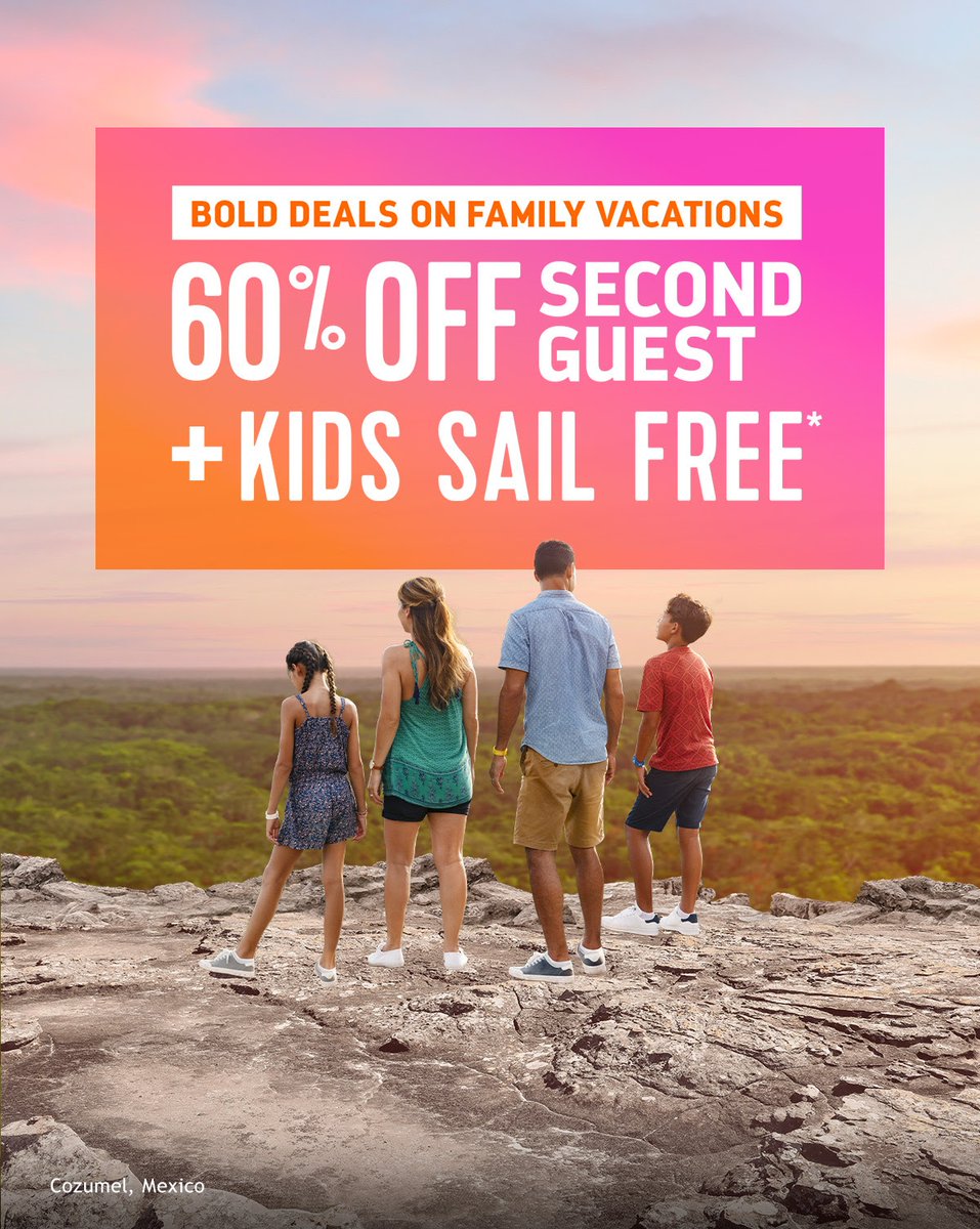 🤩 Starting today thru August 31! Book the crew - get 60% off your 2nd guest AND, kids sail FREE! 

Get all the details and your free, no-obligation quote today 👇️
mei-travel.com/quote/cruise 

#MEITravel #ComeSeek #RoyalCaribbean