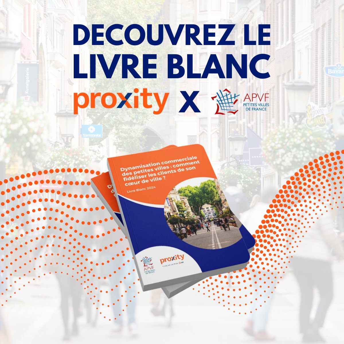 📘 (Re)découvrez le livre blanc Proxity x <a href="/PetitesVilles/">APVF</a> !
Comprendre les habitants pour dynamiser les centres-villes, analyser les tendances, lire des témoignages de maires…
📖 Parfait pour une lecture estivale inspirante 👉 swll.to/bi0Af