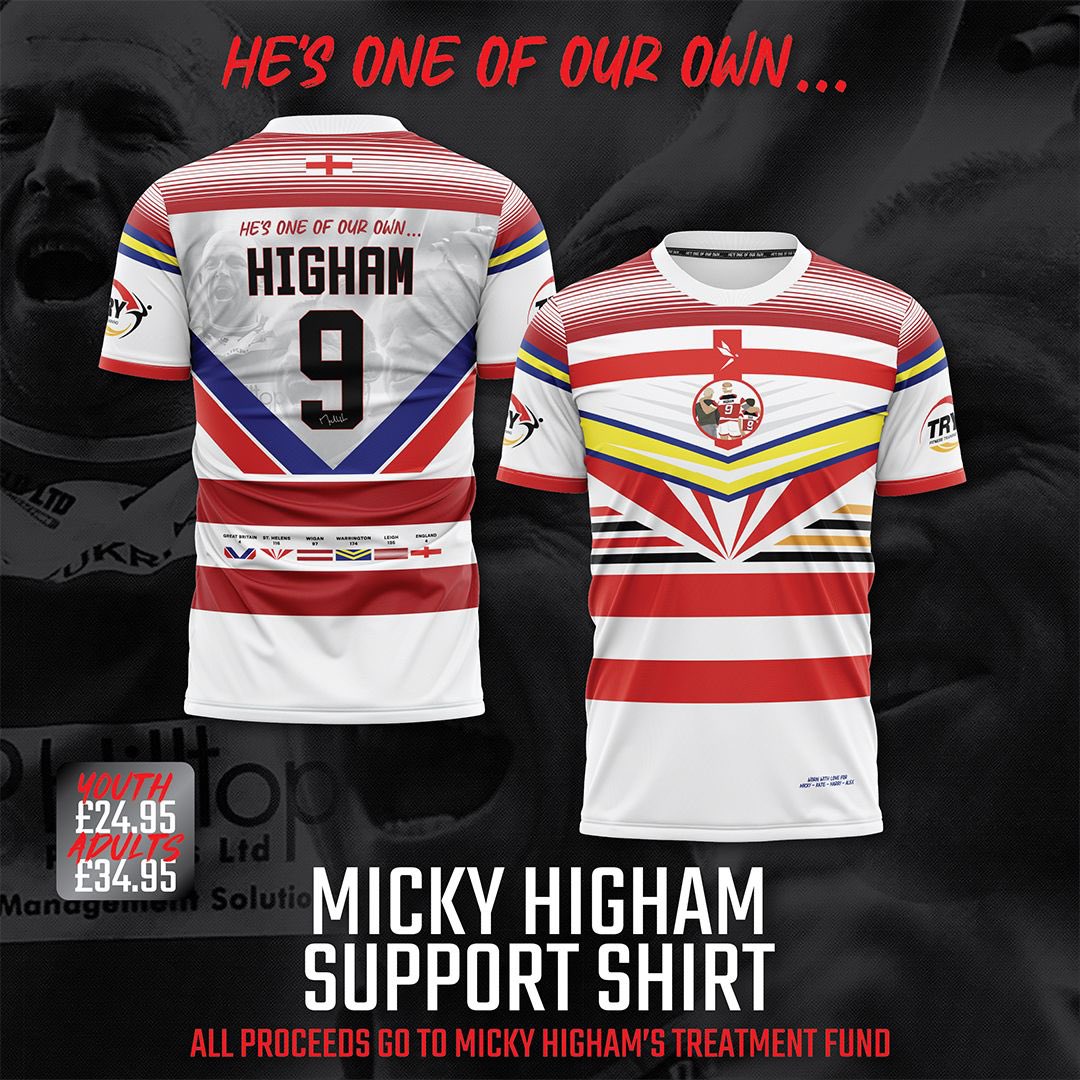 Derek John Beaumont (@derek_beaumont) on Twitter photo I’ve had a collaborative shirt designed in support of <a href="/mickyhigham/">micky higham</a> treatment fund available in time for his walk to show unity of clubs and his country he represented. All proceeds go to the fund! Link for full story and details
tinyurl.com/mr7bv2xf
<a href="/WarringtonRLFC/">Warrington Wolves</a> I’ve had a collaborative shirt designed in support of <a href="/mickyhigham/">micky higham</a> treatment fund available in time for his walk to show unity of clubs and his country he represented. All proceeds go to the fund! Link for full story and details
tinyurl.com/mr7bv2xf
<a href="/WarringtonRLFC/">Warrington Wolves</a>