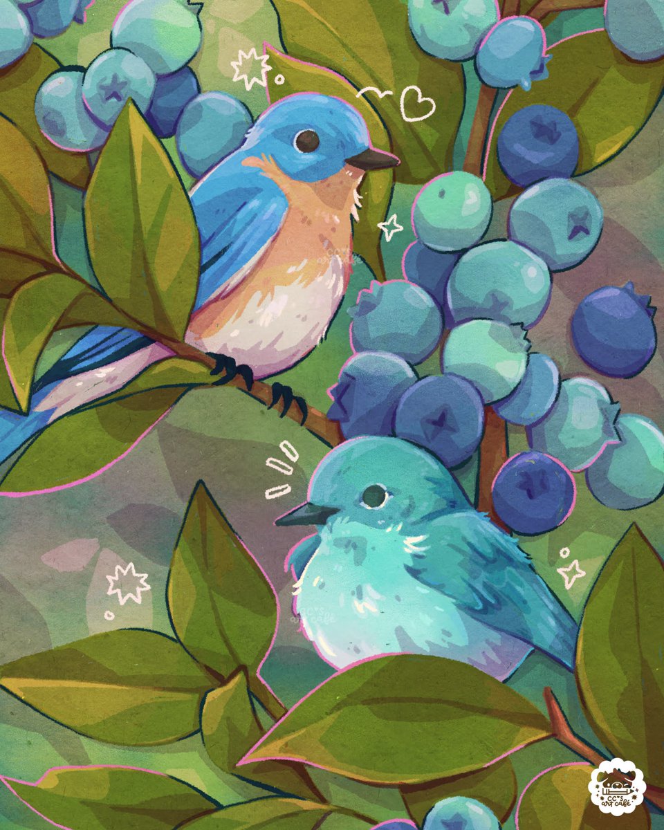 Picking blueberries 💙🐦