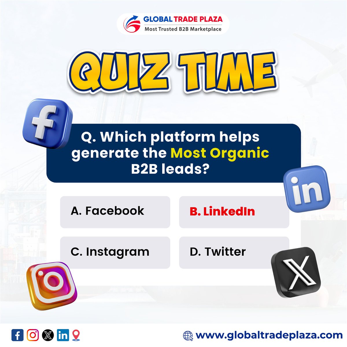 Looking for real B2B #leads? GTP connects you with verified buyers via #trusted networks like #LinkedIn—no paid noise, just smart #visibility, organic #growth &amp; global trade that matters.

JOIN NOW! globaltradeplaza.com/signup

#b2bmarketing #b2b #Verified #Leads #B2Bbuyers #B2Btrade