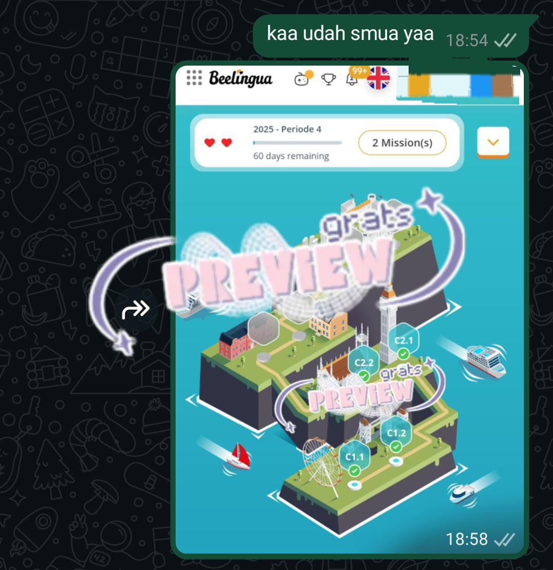bulan agustus ini masih bisa ngerjain beelinguanya tuh!!! yukkk yg mw book joki beelingua buat bulan ini lgsg wasap ak yhhh🤗