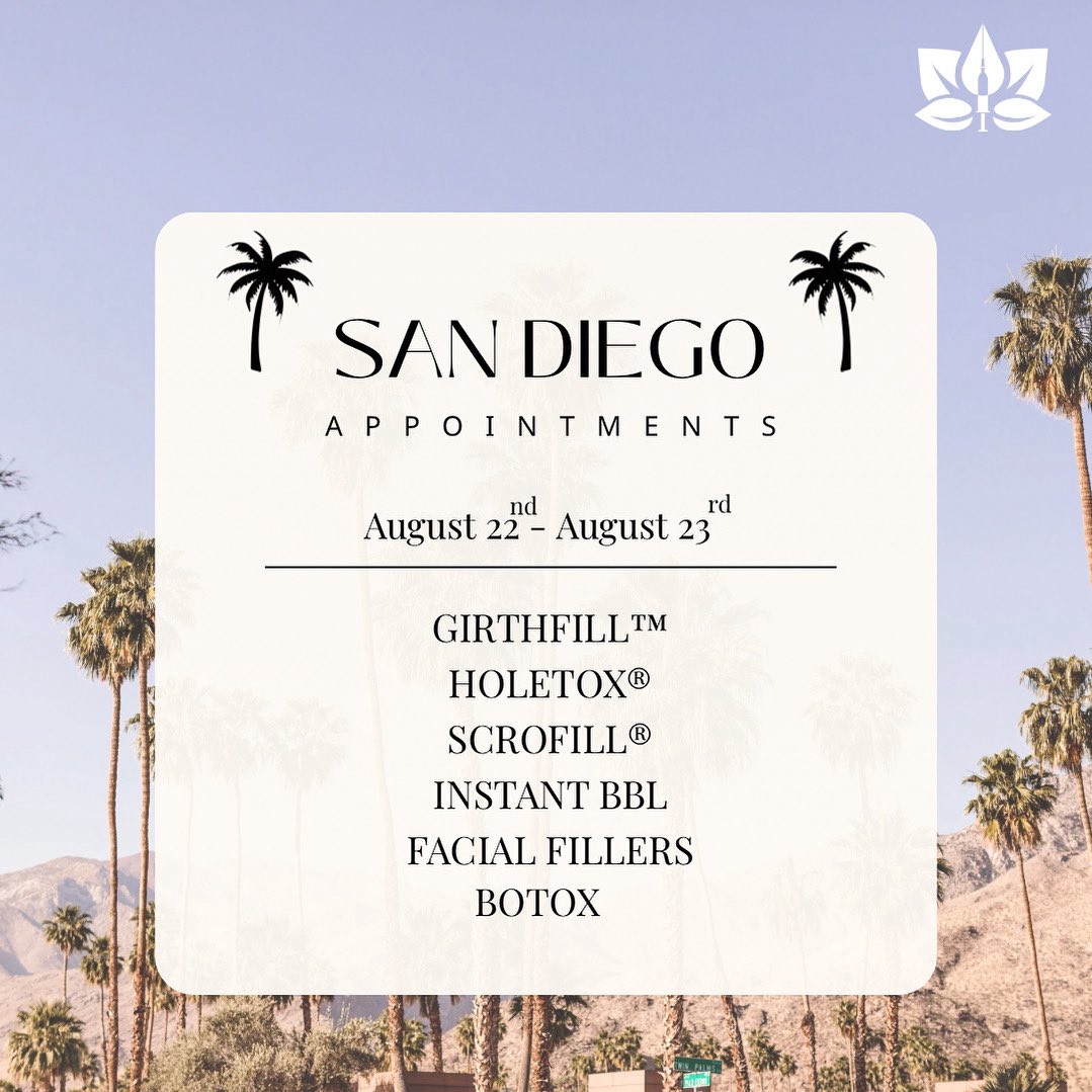 Lushful Aesthetics (@lushfulaesth) on Twitter photo โผ๏ธ San Diego Appointments โผ๏ธ Booking for August 22nd & August 23rd โจ Schedule online with <a href="/InjectorChris/">Chris Bustamante, DNP, NP-C</a> ๐ for our signature treatments ๐ here <a href="/LushfulAesth/">Lushful Aesthetics</a> ๐ โผ๏ธ San Diego Appointments โผ๏ธ Booking for August 22nd & August 23rd โจ Schedule online with <a href="/InjectorChris/">Chris Bustamante, DNP, NP-C</a> ๐ for our signature treatments ๐ here <a href="/LushfulAesth/">Lushful Aesthetics</a> ๐