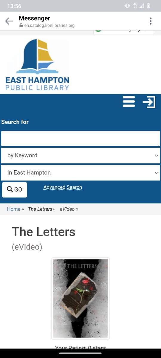 Robbie Walsh (@rbwlsh) on Twitter photo THE LETTERS is available now to watch in <a href="/EHLibrary/">East Hampton Library</a> in the great #usa just hit link below ππ <a href="/EastHamptoncom/">EastHampton.com</a>
<a href="/JaneOwenPR/">Jane Owen Public Relations</a> <a href="/EastHamptonTown/">Town of East Hampton</a>
eh.catalog.lionlibraries.org/Hoopla/MWT1665β¦ THE LETTERS is available now to watch in <a href="/EHLibrary/">East Hampton Library</a> in the great #usa just hit link below ππ <a href="/EastHamptoncom/">EastHampton.com</a>
<a href="/JaneOwenPR/">Jane Owen Public Relations</a> <a href="/EastHamptonTown/">Town of East Hampton</a>
eh.catalog.lionlibraries.org/Hoopla/MWT1665β¦