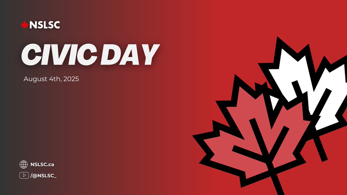 Notice: The #NSLSC Contact Centre is closed on Monday, August 4th. We encourage you to use the online services at NSLSC.ca including Instant Answers. Have a happy and safe long weekend!