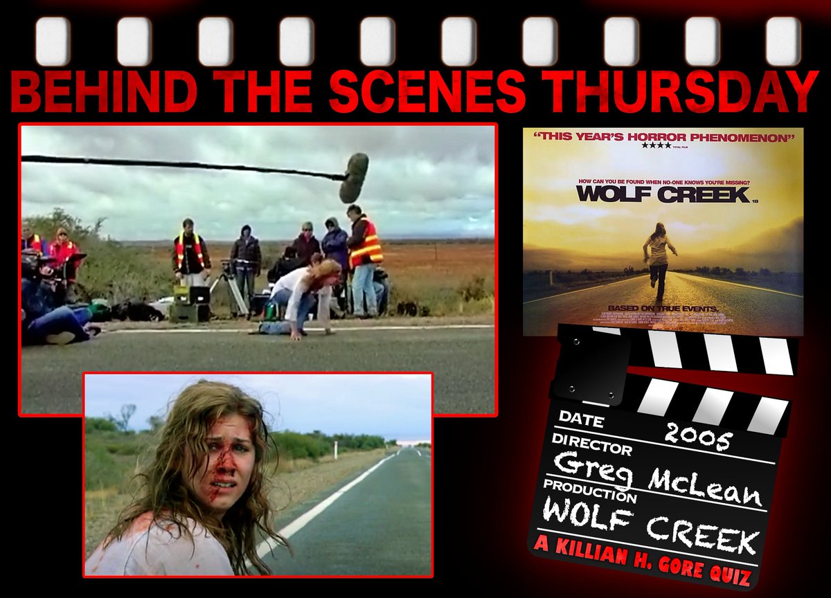 The Behind the Scenes Thursday answer! Correct if you said Wolf Creek (2005) directed by Greg McLean.

#behindthescenes #wolfcreek #GregMcLean #SerialKiller #micktaylor