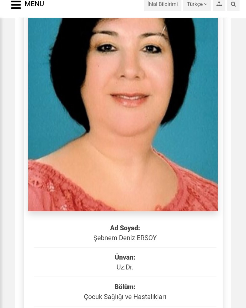 <a href="/alpklnctr/">Alp Kılınç</a> İsmi: Şebnem Deniz Ersoy
Çocuk sağlığı ve hastalıkları uzmanı ama bebek satın  alip düşurerek bebeğin yaralanmasına sebep olup bunu da gizliyor!!!