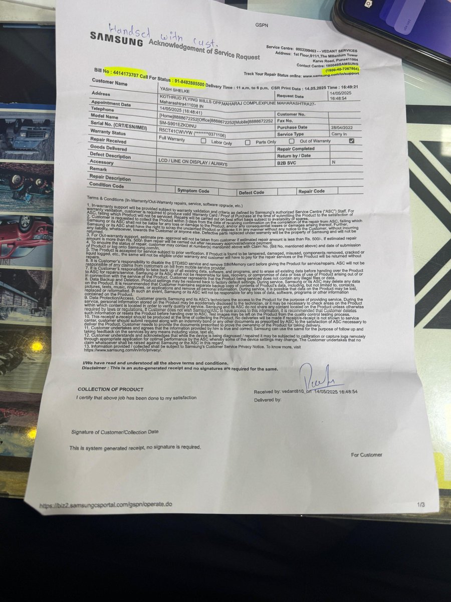 kunalsh63006805's tweet image. @SamsungIndia I bought my Galaxy S22 on 28Apr2022.After the latest update,a pink line appeared.Service center denied free repair-just 15 days after 3-year screen warranty.
@consaff @jagograhakjago @consumerCOMPLNS @consumersindia
#Samsung #PinkLineIssue #GalaxyS22 #ConsumerRights