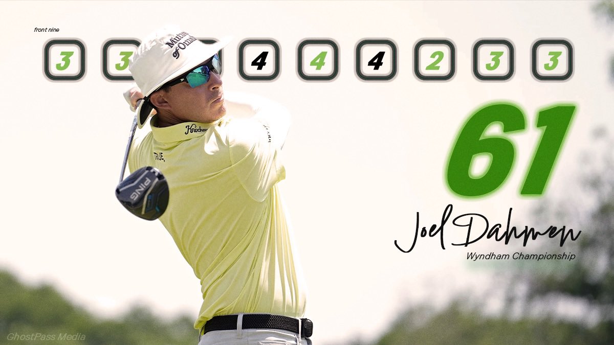 a 61 yesterday, what will Joel Dahmen shoot today? #PGA #WyndhamChampionship #Photoshop #GraphicDesign #joeldahmen #golfdigest #SportsUpdate