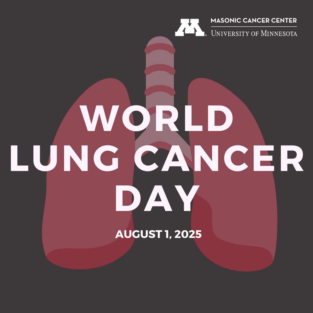 Masonic Cancer Center, University of Minnesota (@umncancer) on Twitter photo Today is World Lung Cancer Dayđ«  We join the world in honoring those who have lived with lung cancer and in encouraging everyone to learn the risk factors of lung cancer and explore prevention and screening tips! 
Find resources on our website: cancer.umn.edu/coe/community-⊠Today is World Lung Cancer Dayđ«  We join the world in honoring those who have lived with lung cancer and in encouraging everyone to learn the risk factors of lung cancer and explore prevention and screening tips! 
Find resources on our website: cancer.umn.edu/coe/community-âŠ