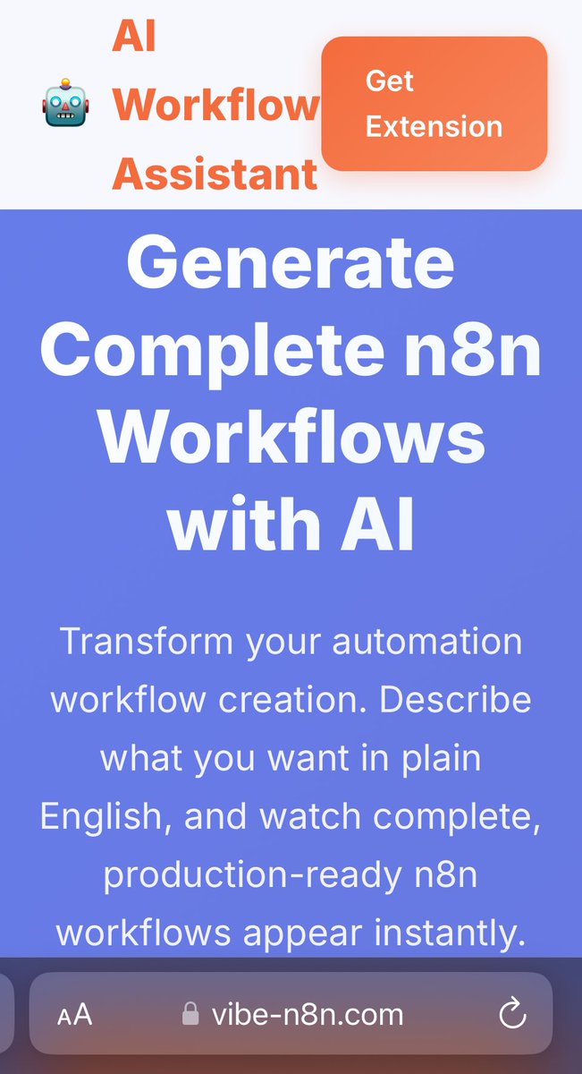 This dev just built “Cursor for n8n”…

It’s a Chrome extension that lets you build workflows with AI prompts instead of clicking nodes.

Link in the first post below 👇