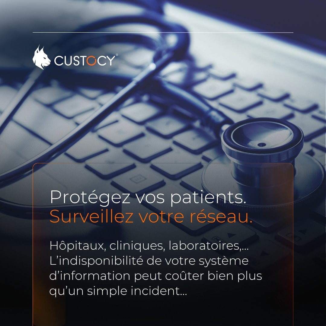🏥 En santé, chaque seconde compte. Un SI indisponible, c’est un risque pour les patients.

Le #NDR @Custocy détecte en temps réel :
- Shadow IT
- Compromission serveur
- Connexions suspectes
- ...

➡️Le seul NDR français bâti sur la puissance de l'IA.
🔗 custocy.ai/demo/