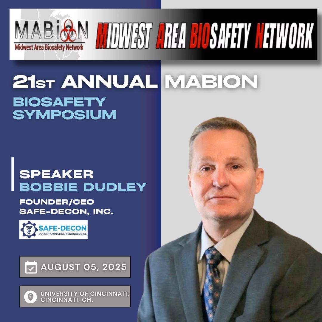 SafeDecon's tweet photo. Don’t miss this opportunity to engage with thought leaders advancing the future of biosafety.
#MABioN2025 #BiosafetySymposium #SafeDecon #LaboratorySafety #InfectionControl #DecontaminationTech #BiosafetyLeadership #HealthcareInnovation https://t.co/yNWPs8pWeY