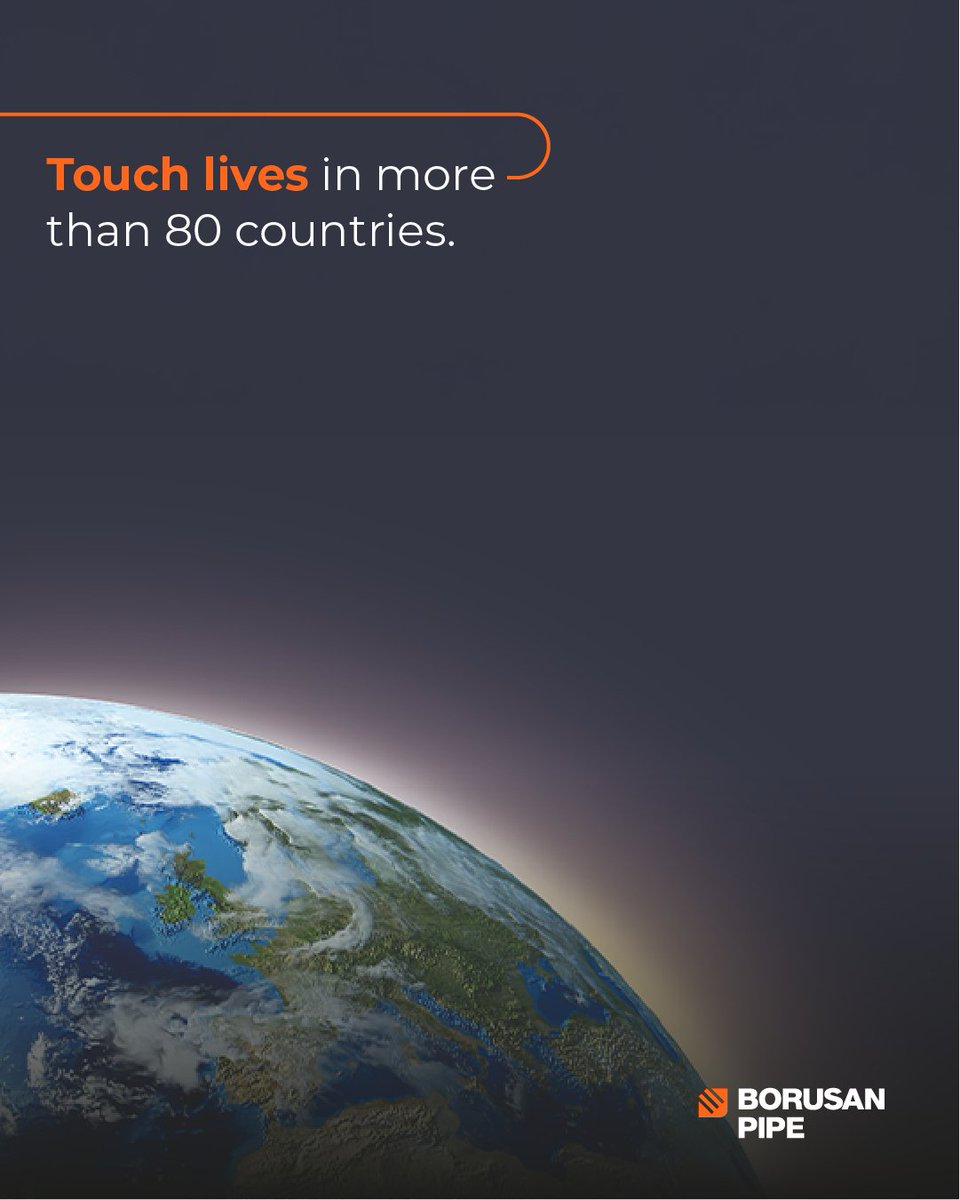 We manufacture on 3 continents and touch lives in more than 80 countries. The solutions we develop and the services we offer create value worldwide.​

#BorusanPipe