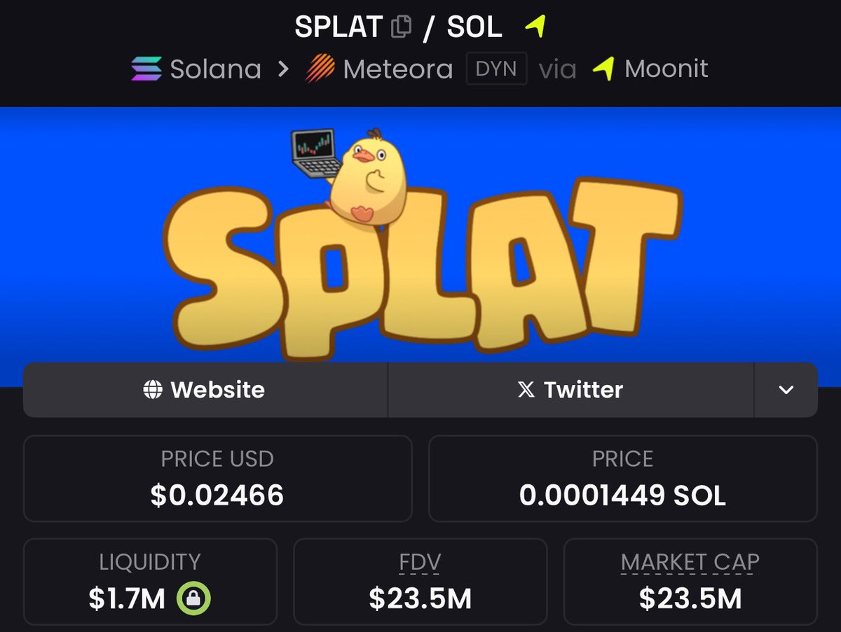 Splat will be the #1 token on Moonit 

Splat mode